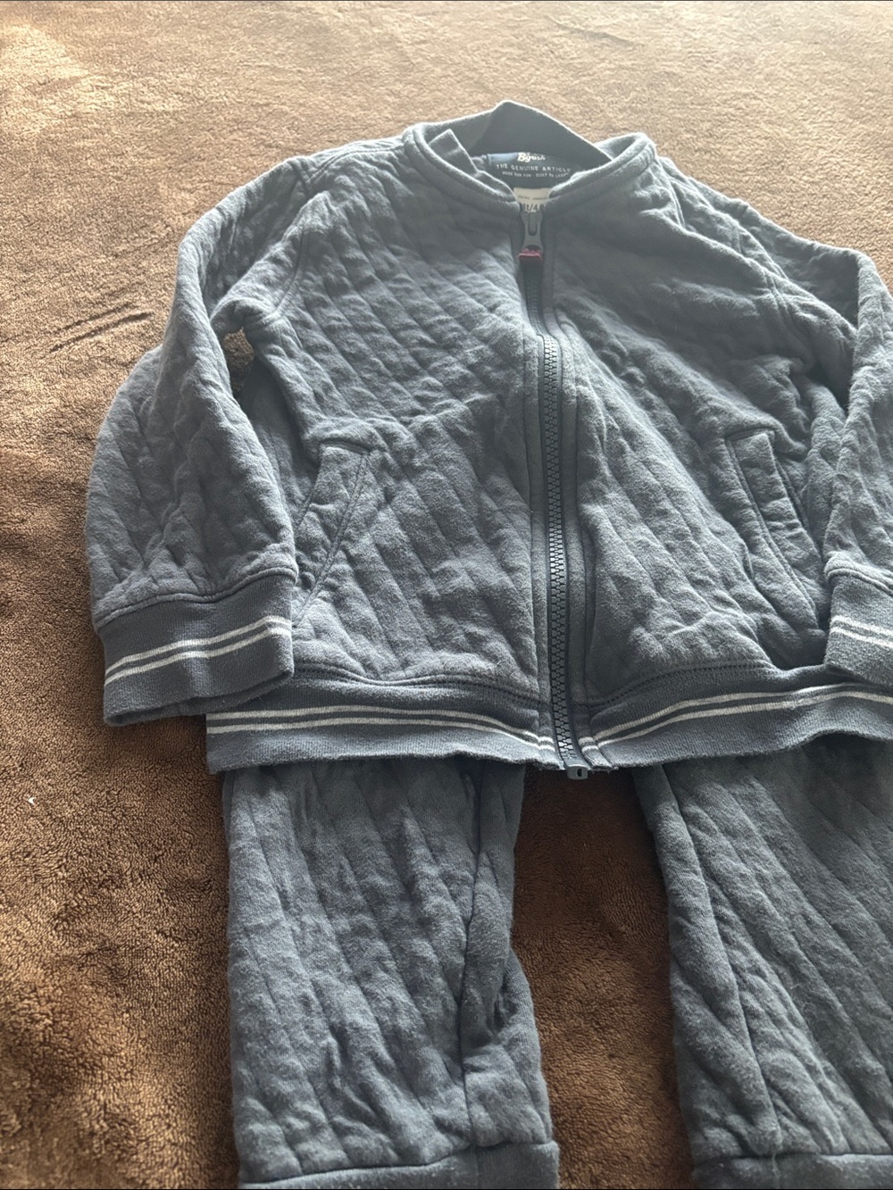 OshKosh B'gosh Quilted Pajama Set - Blue Gray